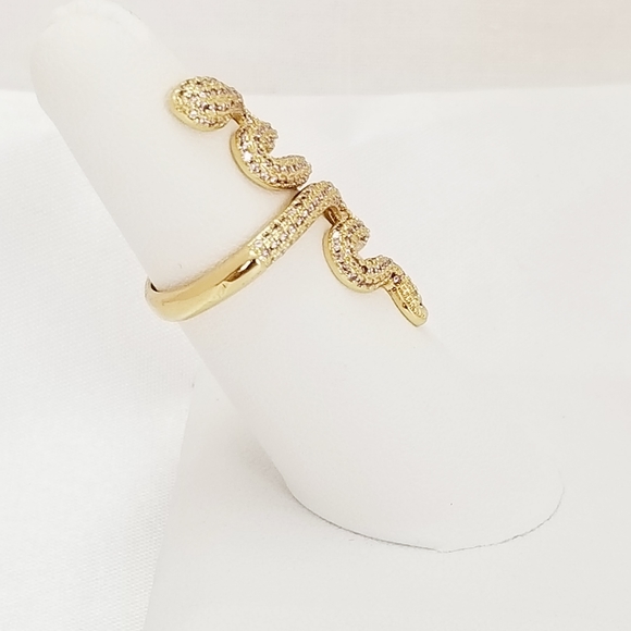 Snake Stackable Ring. 14K Gold Plated. New - Picture 6 of 8